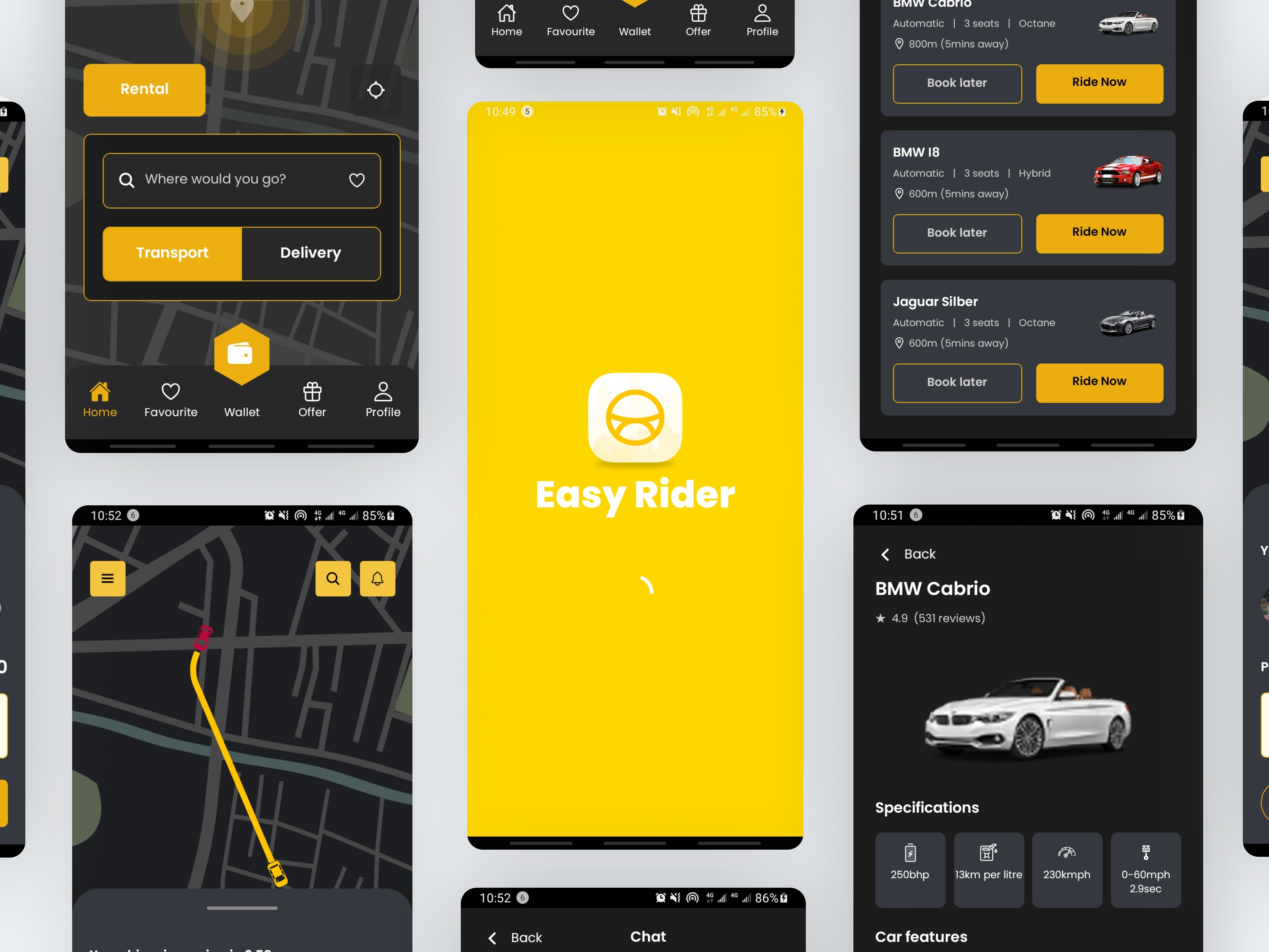 EasyRider – Ride-Hailing & Vehicle Booking App
